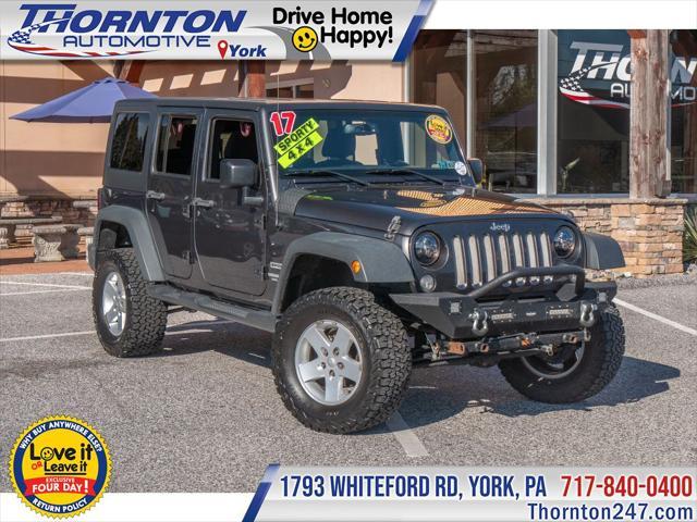 used 2017 Jeep Wrangler Unlimited car, priced at $19,725