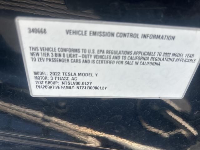 used 2022 Tesla Model Y car, priced at $31,800