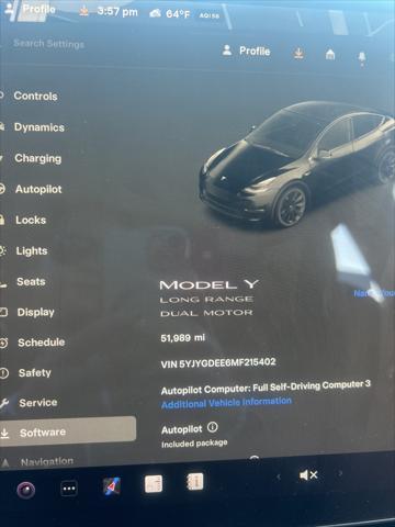 used 2021 Tesla Model Y car, priced at $29,000