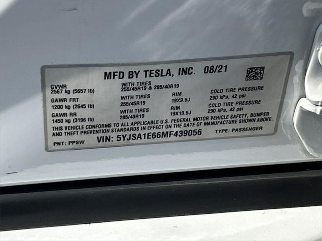 used 2021 Tesla Model S car, priced at $53,500