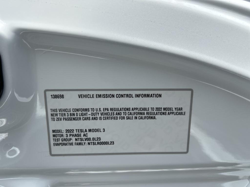 used 2022 Tesla Model 3 car, priced at $27,550