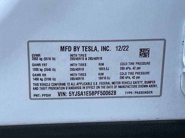 used 2023 Tesla Model S car, priced at $56,500