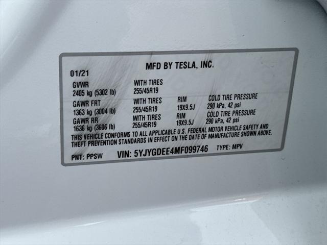 used 2021 Tesla Model Y car, priced at $28,550