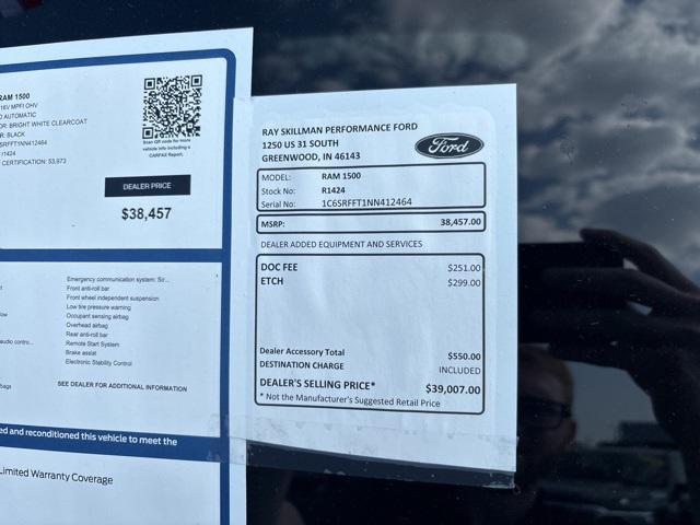 used 2022 Ram 1500 car, priced at $37,672
