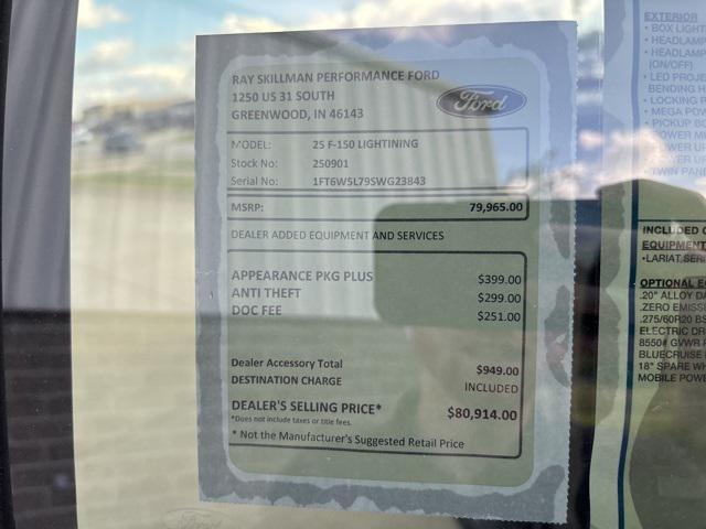 new 2025 Ford F-150 Lightning car, priced at $76,264