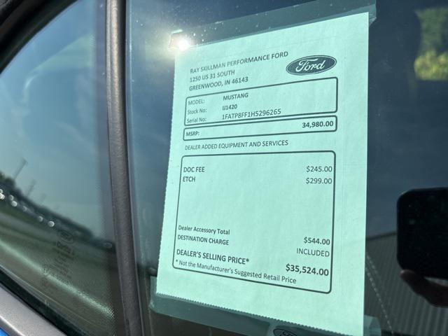 used 2017 Ford Mustang car, priced at $31,623