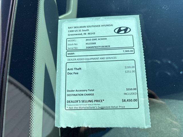 used 2015 GMC Acadia car, priced at $6,845