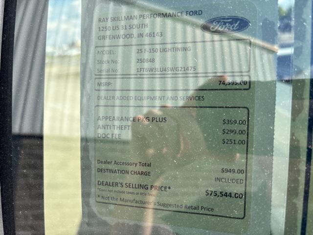 new 2025 Ford F-150 Lightning car, priced at $67,109