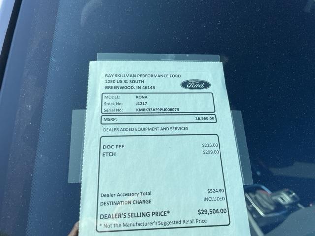 used 2023 Hyundai Kona car, priced at $27,997