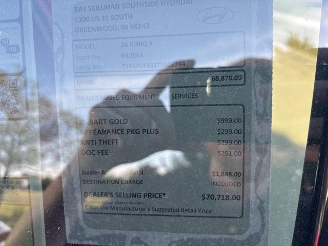 new 2026 Hyundai IONIQ 9 car, priced at $68,870