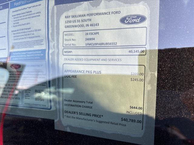 new 2024 Ford Escape car, priced at $37,063