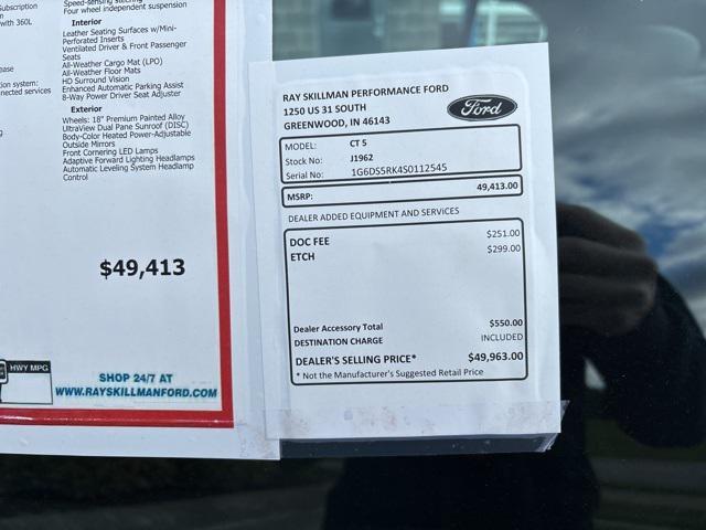 used 2025 Cadillac CT5 car, priced at $49,413