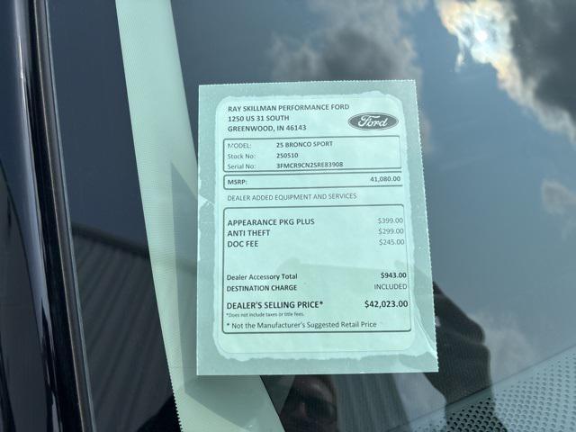 new 2025 Ford Bronco Sport car, priced at $38,284