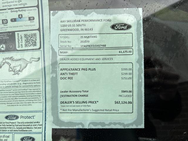 new 2025 Ford Mustang car, priced at $58,074