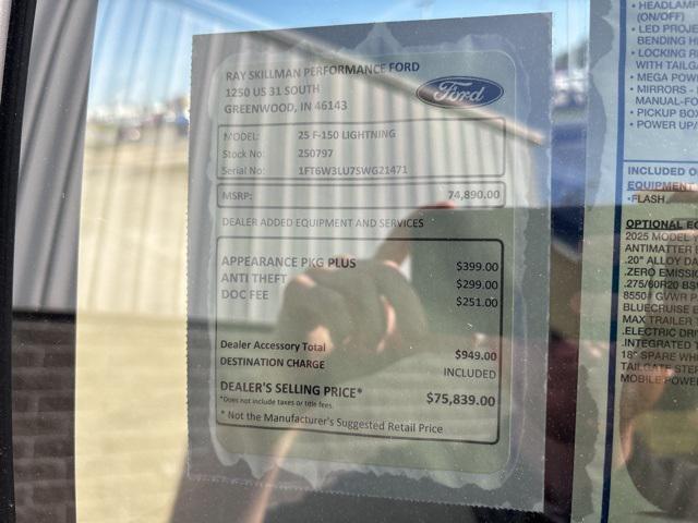 new 2025 Ford F-150 Lightning car, priced at $67,392