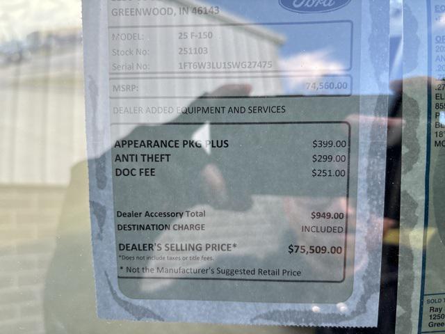 new 2025 Ford F-150 Lightning car, priced at $69,959