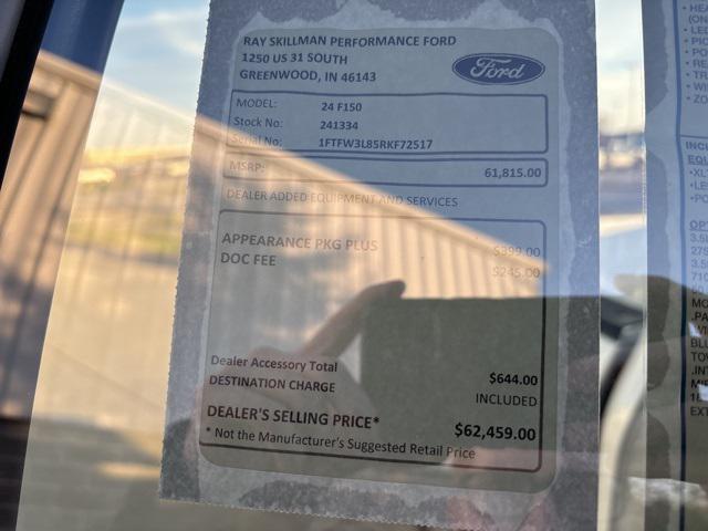 new 2024 Ford F-150 car, priced at $62,214