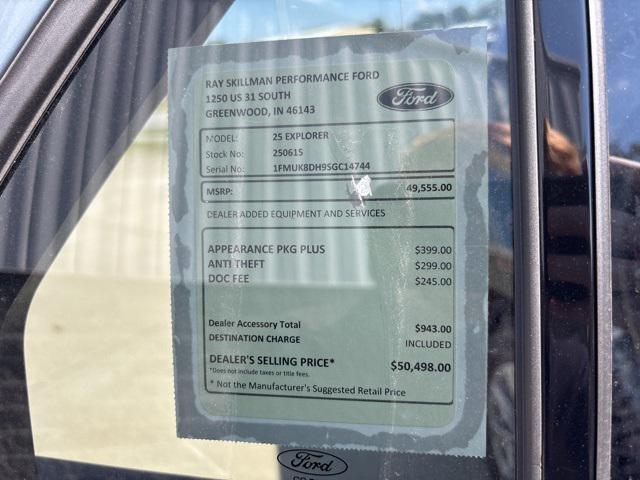 new 2025 Ford Explorer car, priced at $48,454