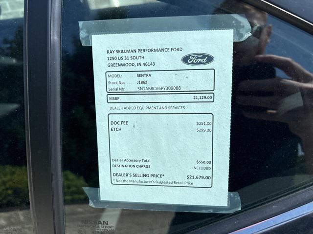 used 2023 Nissan Sentra car, priced at $20,905