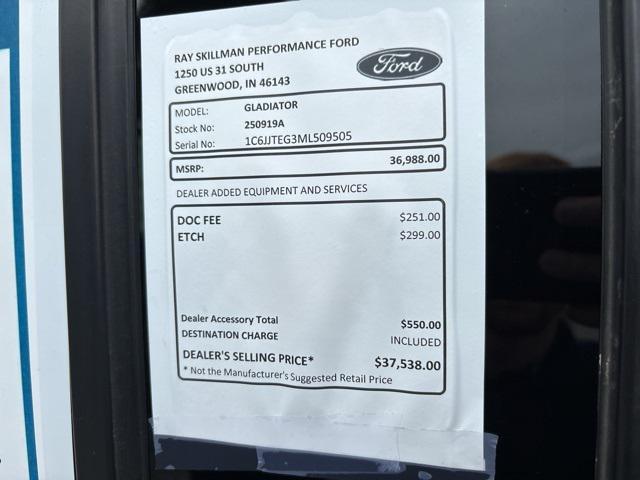 used 2021 Jeep Gladiator car, priced at $36,988