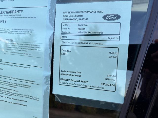 used 2019 BMW 540 car, priced at $33,247