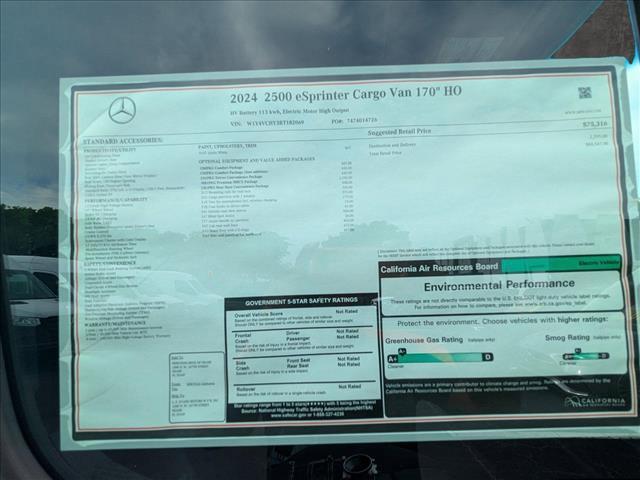 new 2024 Mercedes-Benz Sprinter 2500 car, priced at $84,547