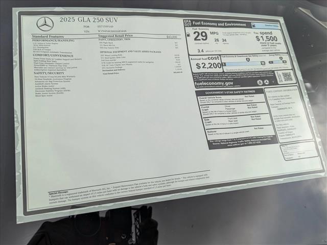 used 2025 Mercedes-Benz GLA 250 car, priced at $45,845