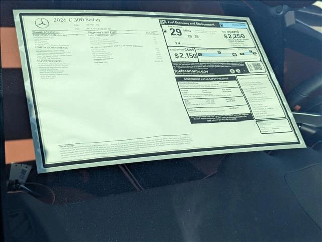 new 2026 Mercedes-Benz C-Class car, priced at $51,885