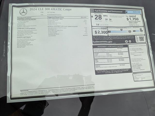 new 2024 Mercedes-Benz CLE 300 car, priced at $60,345