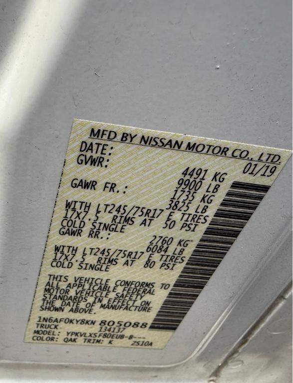 used 2019 Nissan NV Cargo NV3500 HD car, priced at $21,632