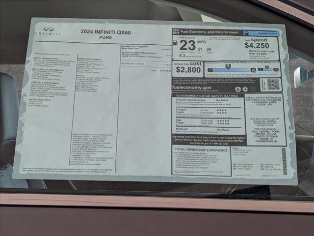 new 2024 INFINITI QX60 car, priced at $48,814