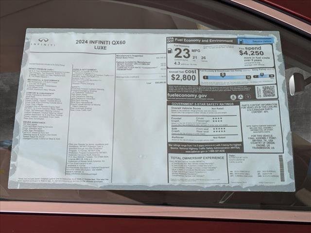new 2024 INFINITI QX60 car, priced at $55,781