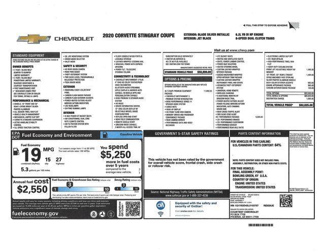 used 2020 Chevrolet Corvette car, priced at $69,500