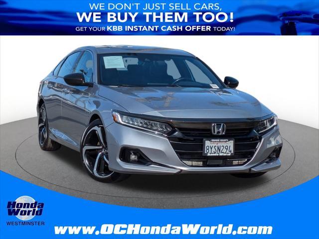 used 2021 Honda Accord car, priced at $18,434