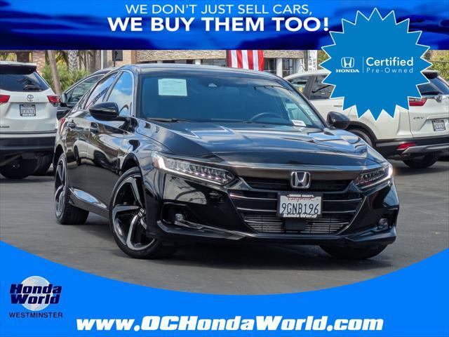 used 2021 Honda Accord car, priced at $23,997