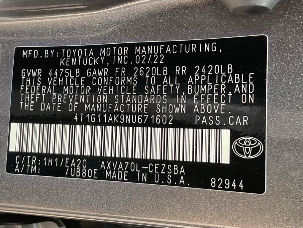 used 2022 Toyota Camry car, priced at $22,990