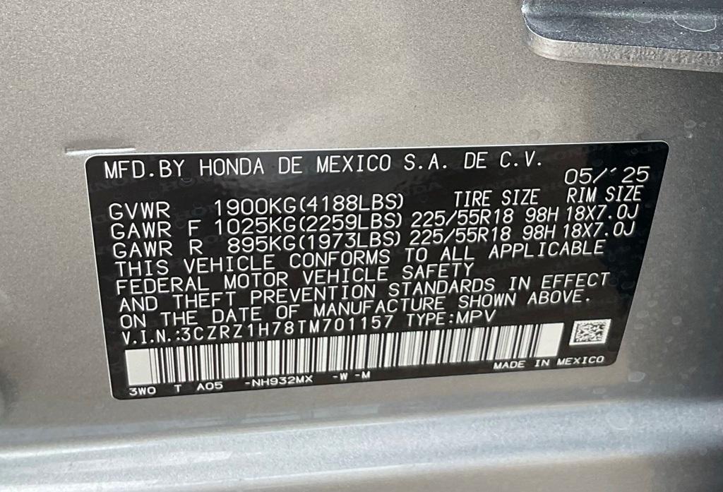 new 2026 Honda HR-V car, priced at $30,633