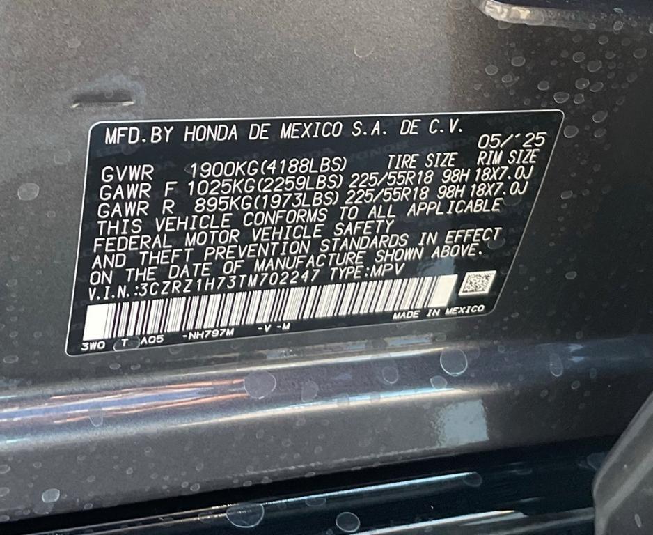 new 2026 Honda HR-V car, priced at $30,233