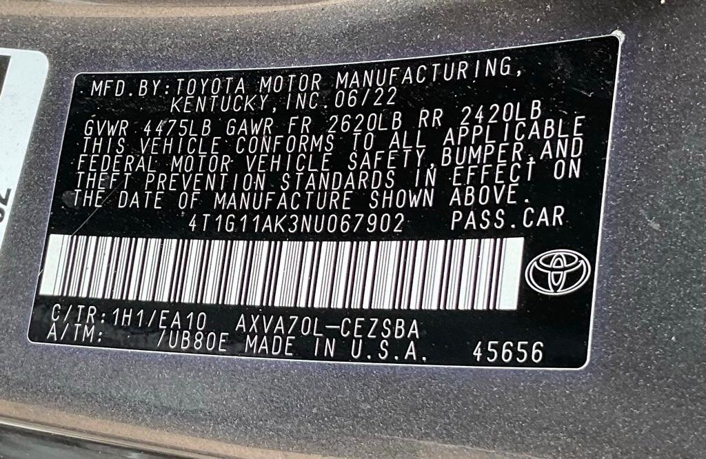 used 2022 Toyota Camry car, priced at $22,990