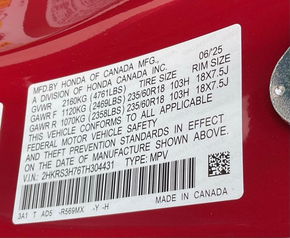 new 2026 Honda CR-V car, priced at $35,487