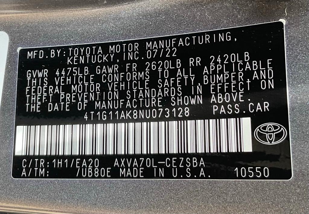 used 2022 Toyota Camry car, priced at $22,990