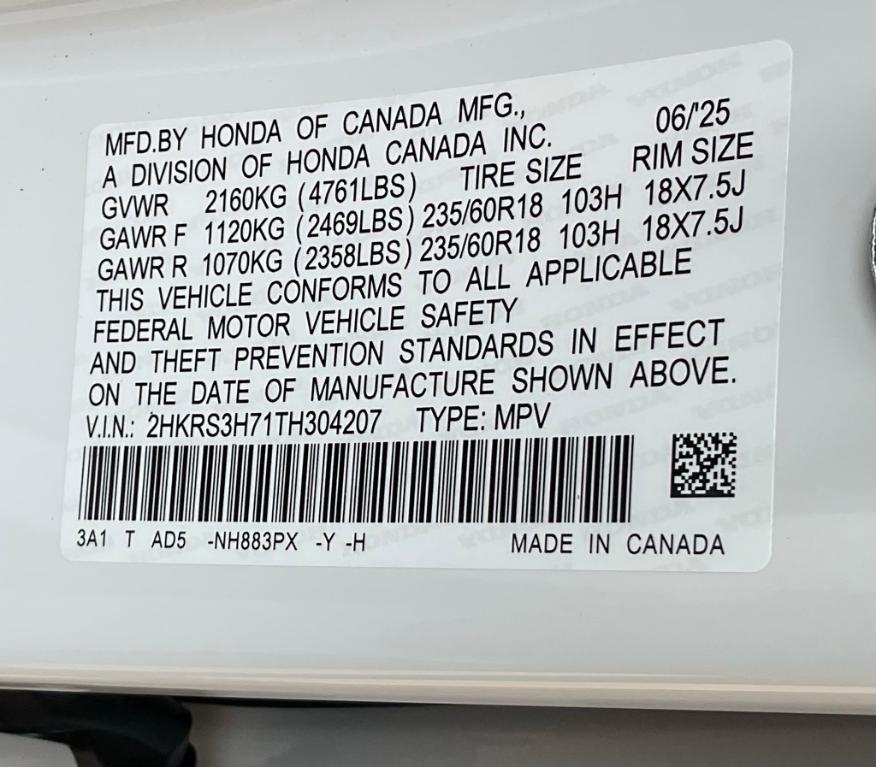new 2026 Honda CR-V car, priced at $35,586