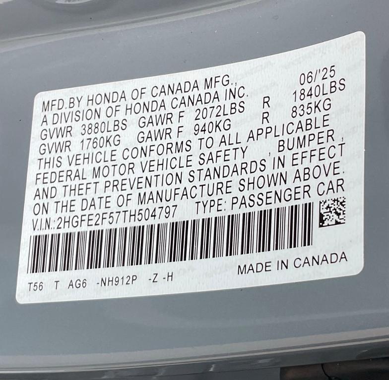 new 2026 Honda Civic car, priced at $27,129