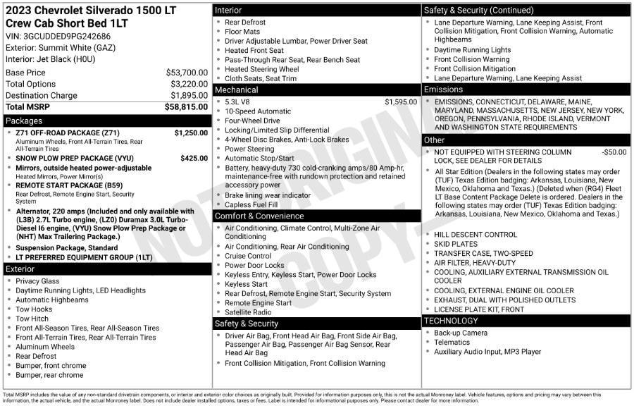 used 2023 Chevrolet Silverado 1500 car, priced at $29,995