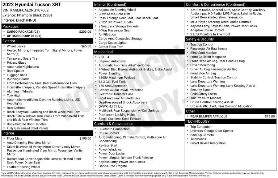 used 2022 Hyundai Tucson car, priced at $21,495