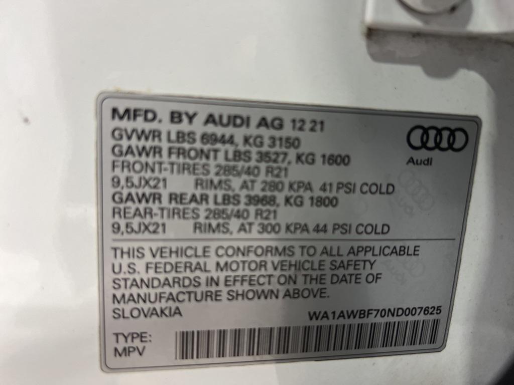 used 2022 Audi SQ7 car, priced at $61,988