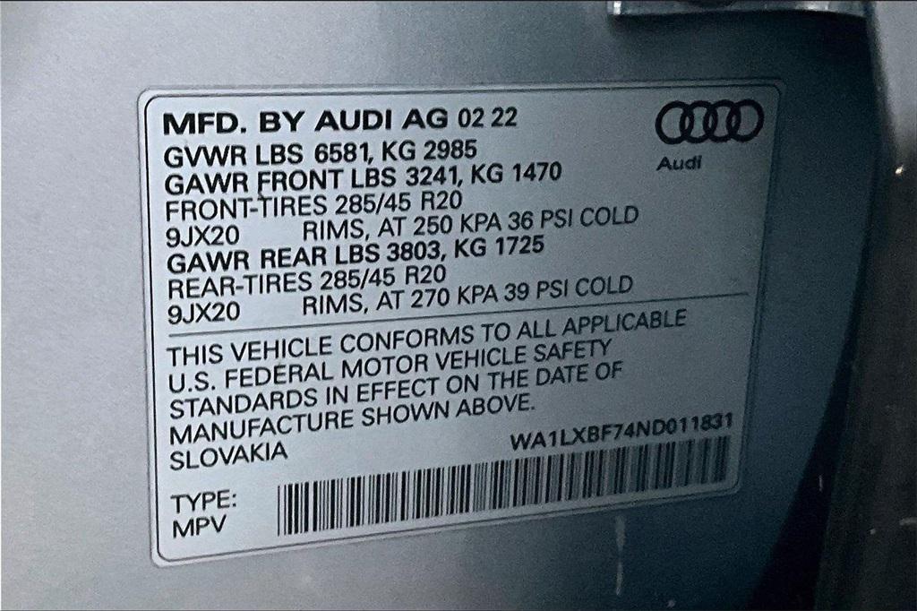 used 2022 Audi Q7 car, priced at $35,988
