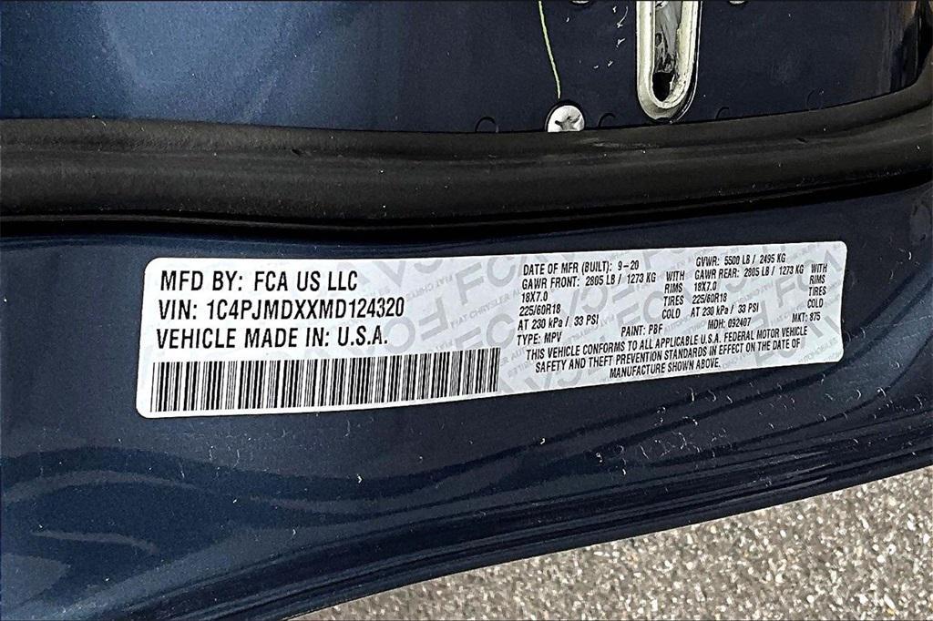 used 2021 Jeep Cherokee car, priced at $21,606