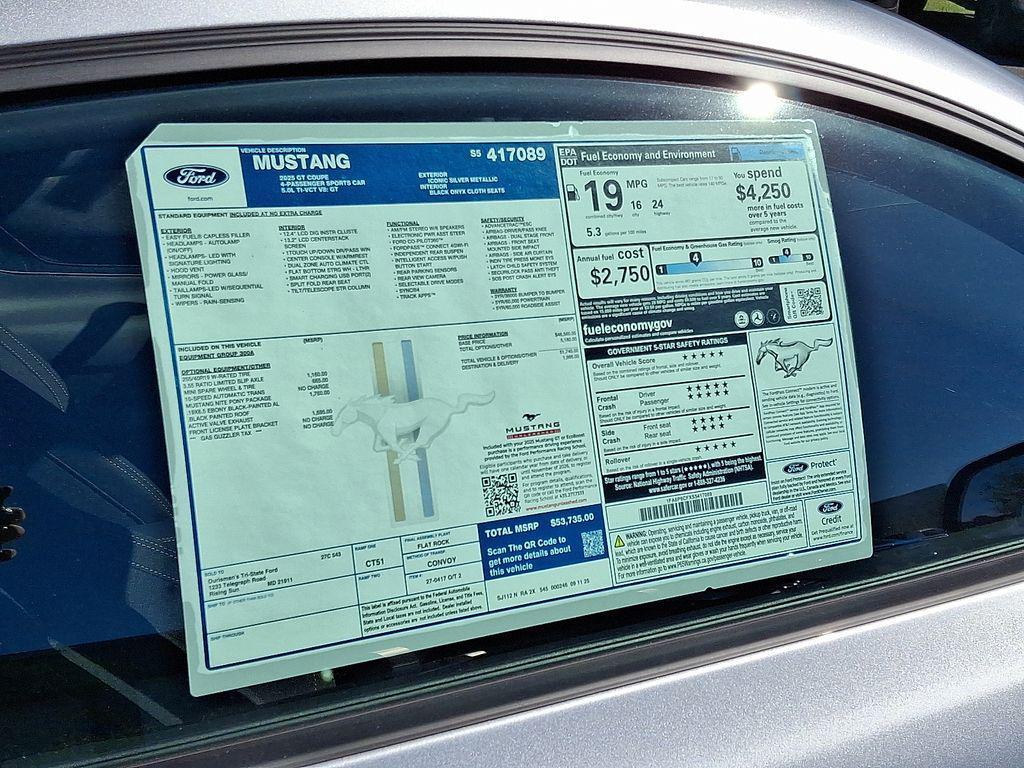 new 2025 Ford Mustang car, priced at $46,500