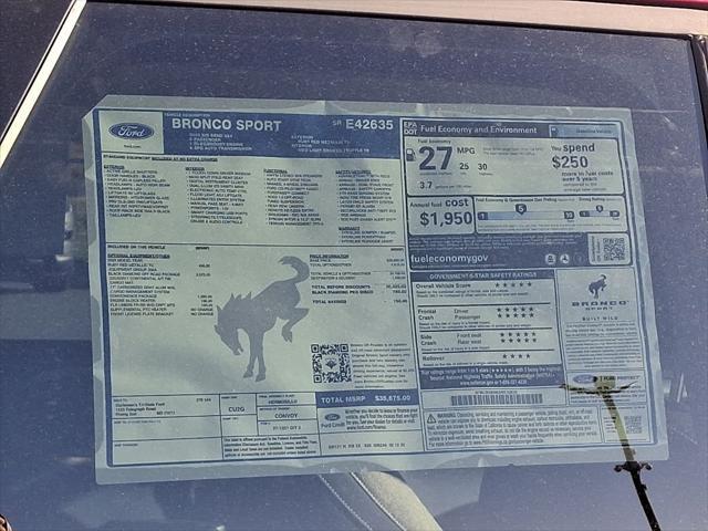 new 2025 Ford Bronco Sport car, priced at $33,163